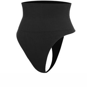 Black/ nude thong shaper for midsection